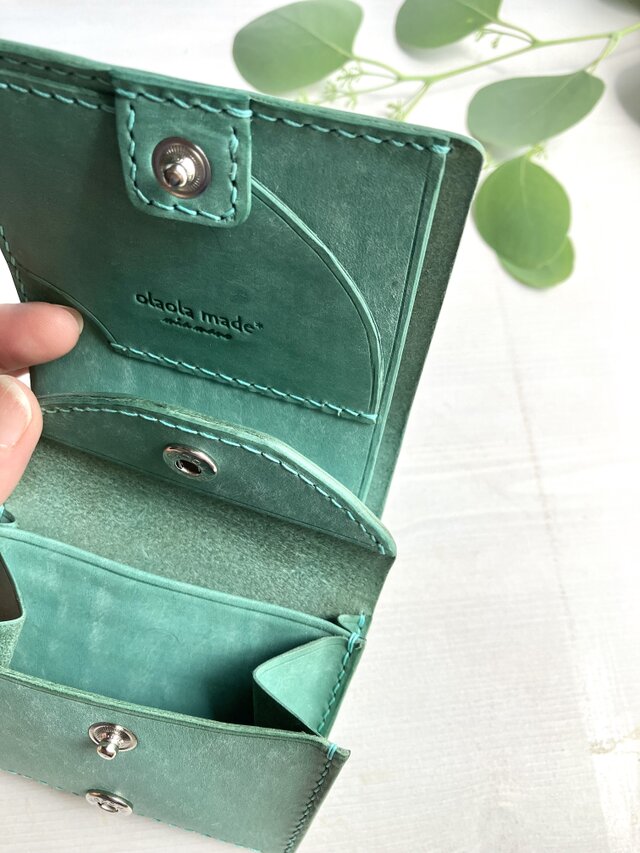 受注製作品】小さくてもちゃんと入るお財布［ola］片手に収まる2