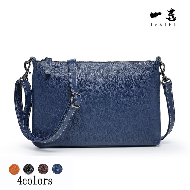 極美品】COACH ヴァーシティ チャールズ サコッシュ レザー ネイビー