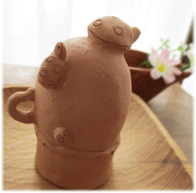 ハニワちゃん】と亀の親子 | iichi 日々の暮らしを心地よくする