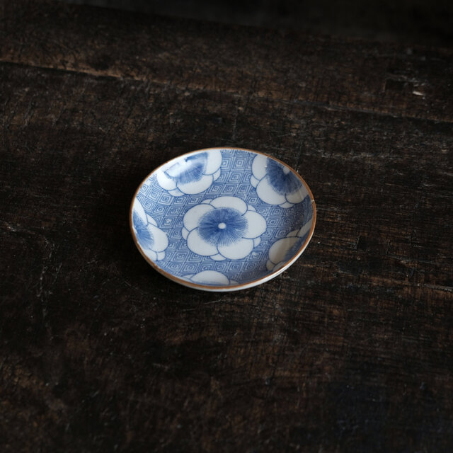 桜と入れ子菱◇印判小皿 骨董・antiques 古道具 古民家 丁寧な暮らしに