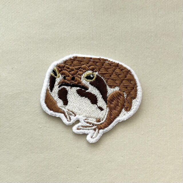 刺繍ワッペン■アメフクラガエル■蛙　カエル