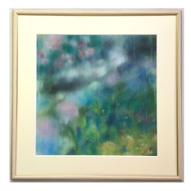 五月雨（パステル画　原画）