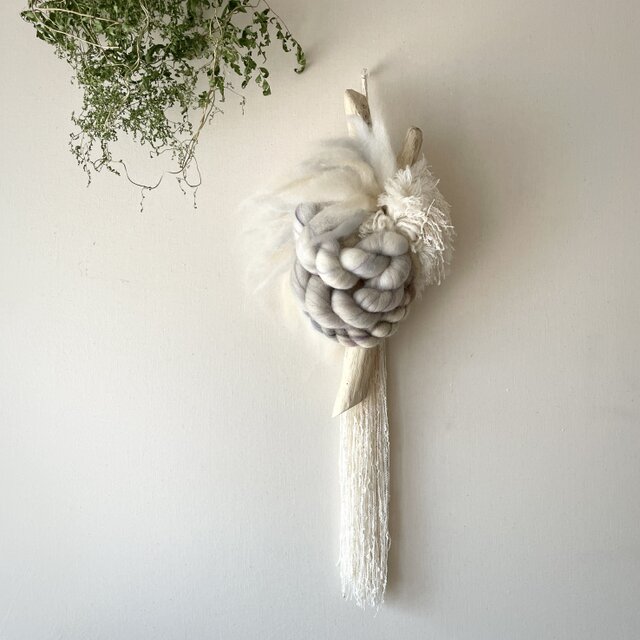 流木 オブジェ 『貝の記憶を聴く,a.』