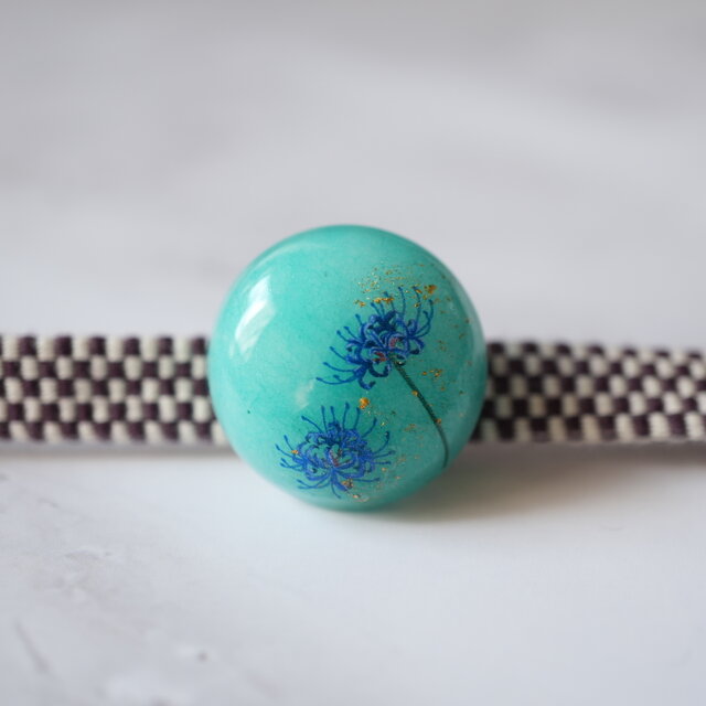 天然石翡翠の帯留め／ポニーフック 彼岸花 | iichi 日々の暮らしを