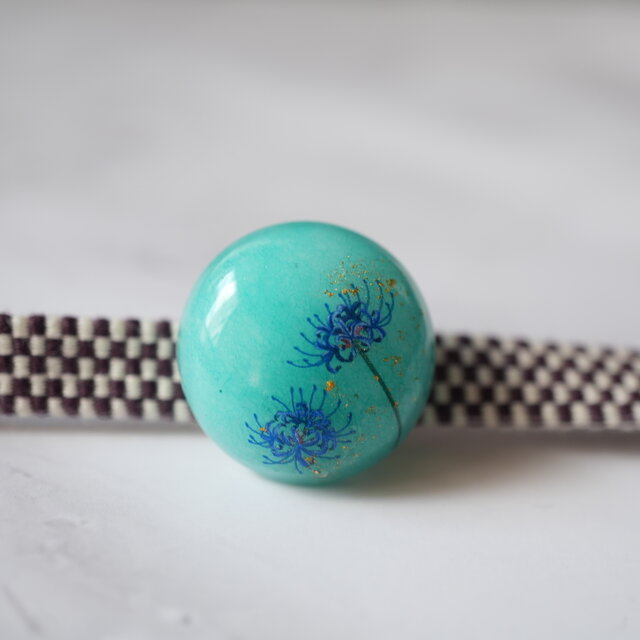 アンティーク 本翡翠帯留め 本翡翠ブローチ 帯留め 刻印有り