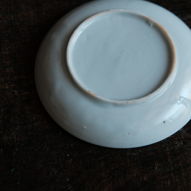 大化年製◇花や漢文。伊万里 赤絵金彩小皿 骨董/antiques 器 古美術