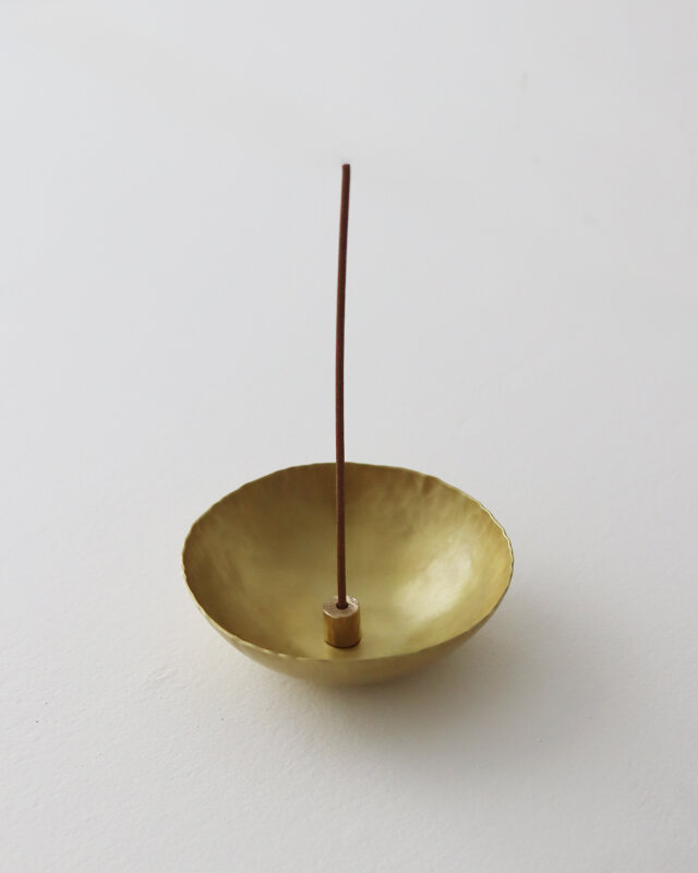 真鍮製お香立て インセンスホルダー No.3】 - 線香の美しさを眺める、真鍮のお香