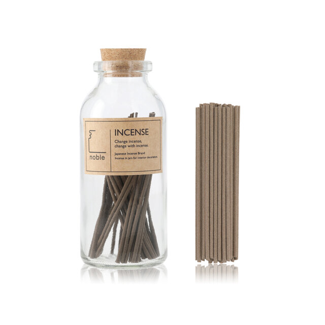 【お香立て付き】ひのきのスティックお香｜インテリアになる瓶のお香