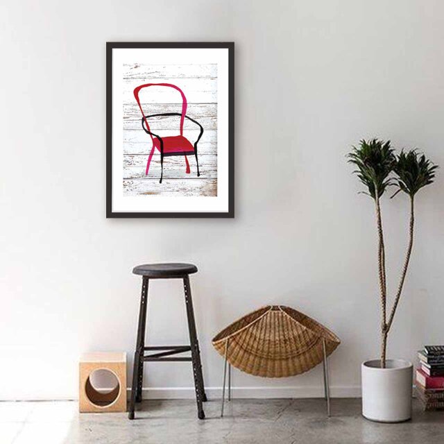 Chair 送料無料 個性ダントツ イラスト A4〜A0 ポスター アート