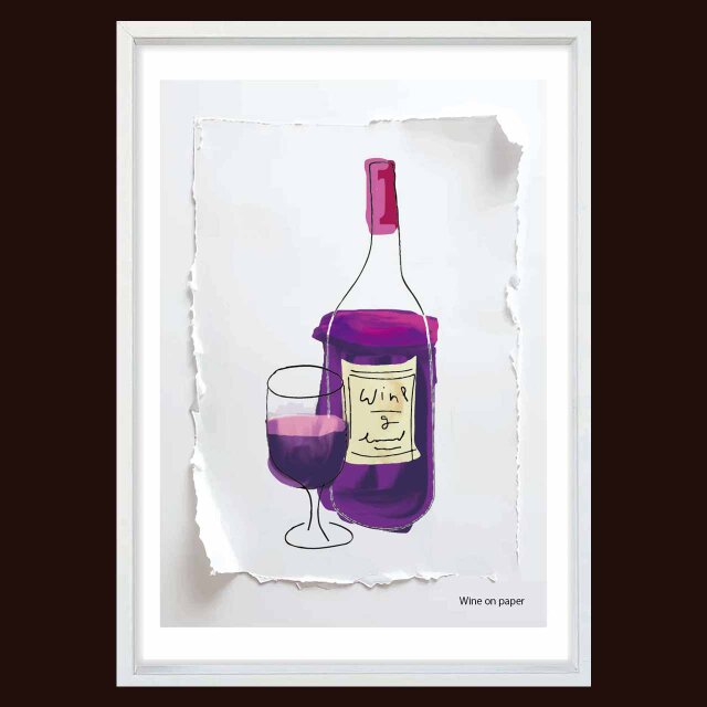 ペーパーワイン　送料無料 　個性ダントツ　イラスト　A4〜A0　ポスター　アートポスター　アートsei検索新着順　3673