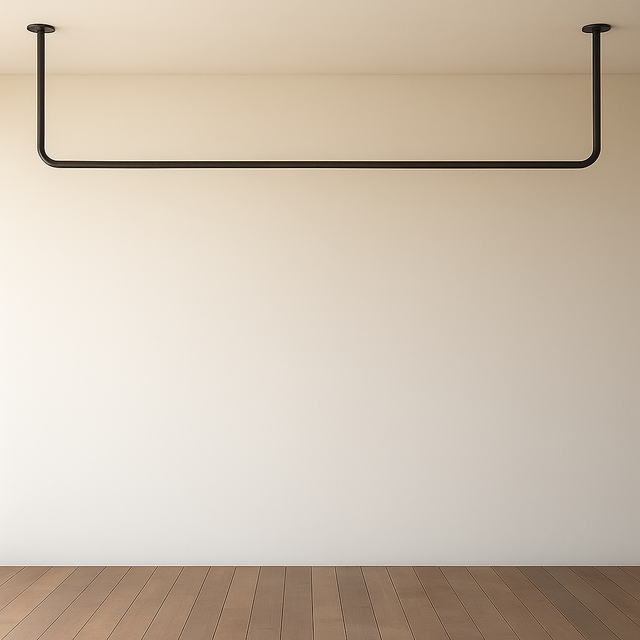 120×40㎝/アイアン・ハンガーバー/Iron bar/天井吊り/コ型