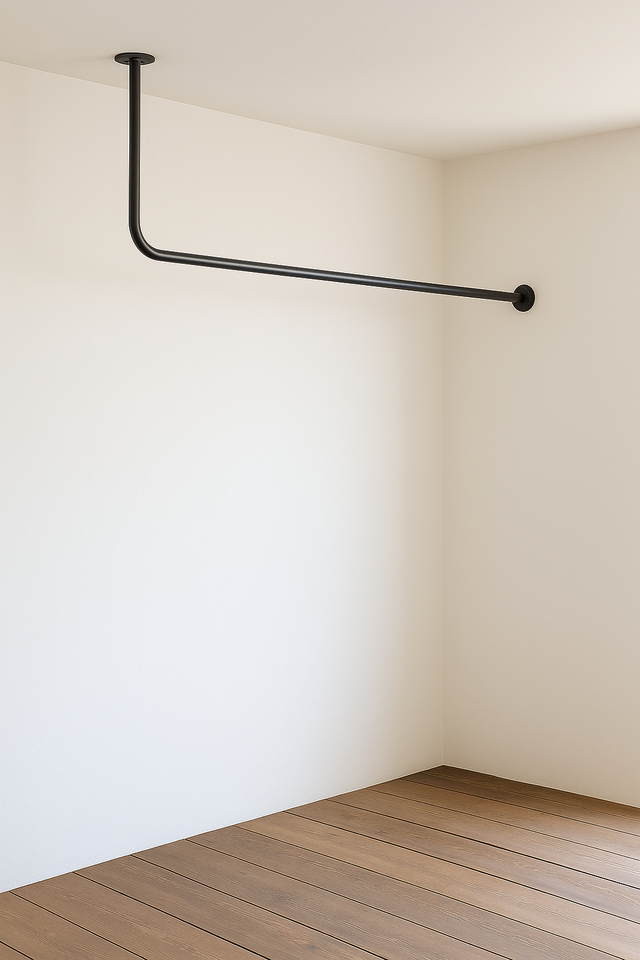120×40㎝/アイアン・ハンガーバー/Iron bar/天井吊り/L型 | iichi 日々