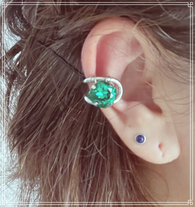 大粒スワロフスキーイヤーカフ【サージカルステンレス】 | iichi 日々