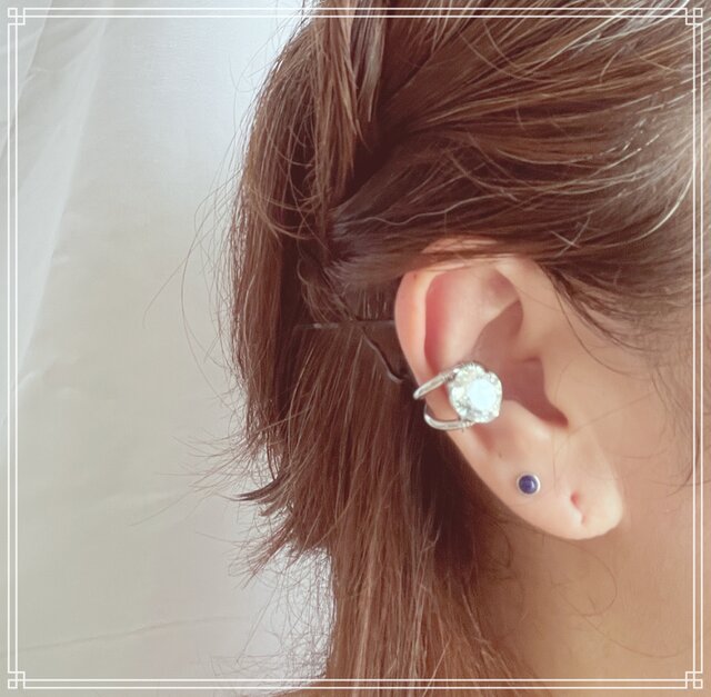 大粒スワロフスキーイヤーカフ【サージカルステンレス】 | iichi 日々