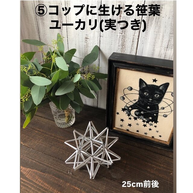 fairy様】天然石 琉球ガラス クリスマスリース おすわり猫 レジン