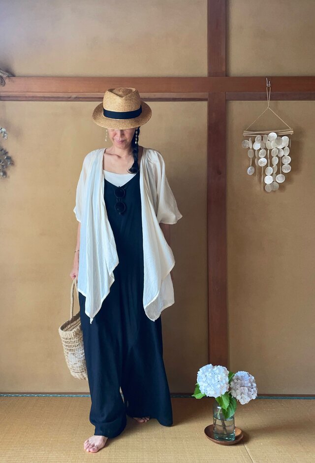 Kimono Cardigan Zen/ コットン羽織りカーディガン