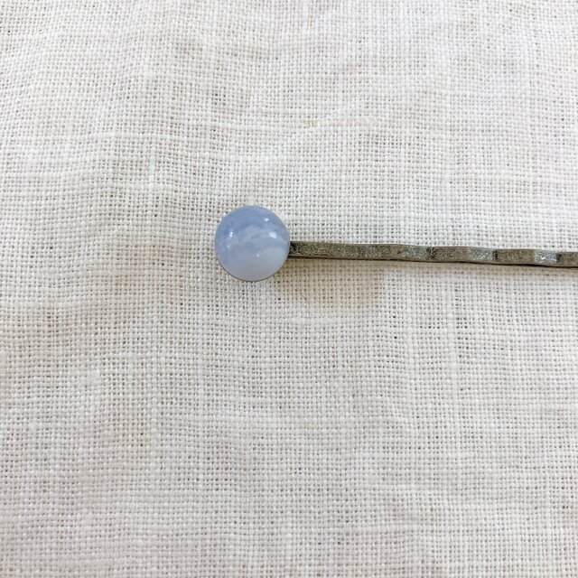 ブルーレースアゲートのヘアピン