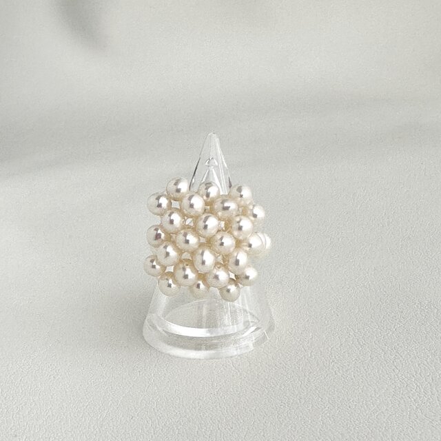 Braided Cushion Ring-Tansui Pearl