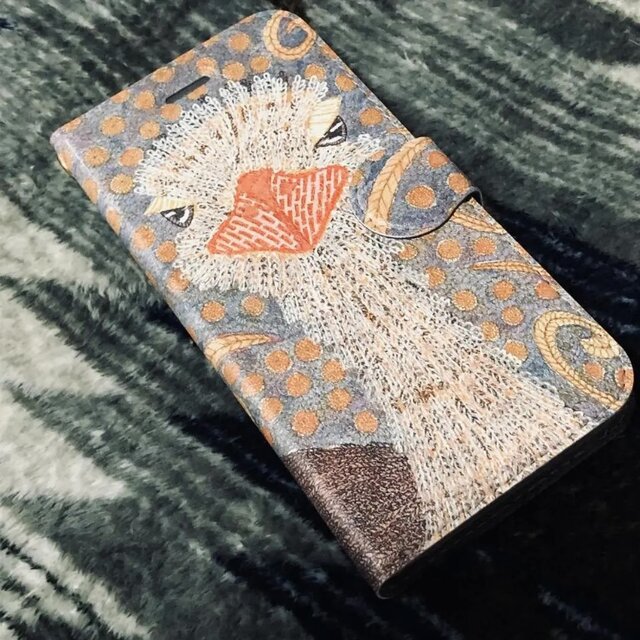 領収書とぼく｜ダチョウ・パルダス｜帯あり手帳型iPhoneケース