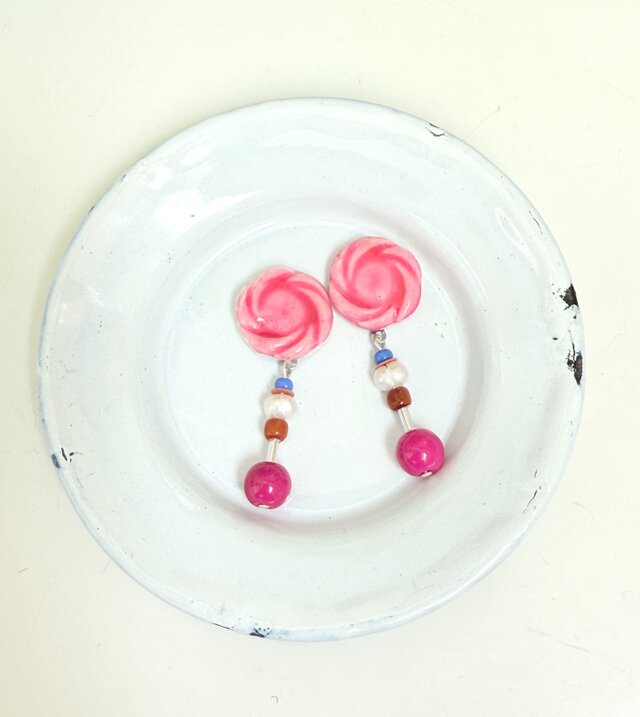 (一点物)etoile flower＋vintage beads