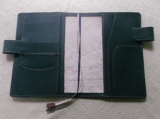 ほぼ日手帳対応 牛革文庫サイズ手帳カバー 刻印＆拭き染め | iichi