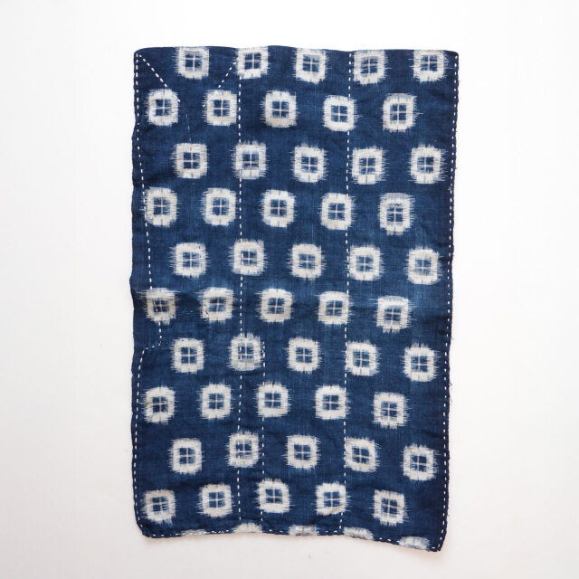 刺し子 雑巾 藍染 絣 古布 昭和中期 ジャパンヴィンテージ アートファブリック リメイク素材やインテリアに