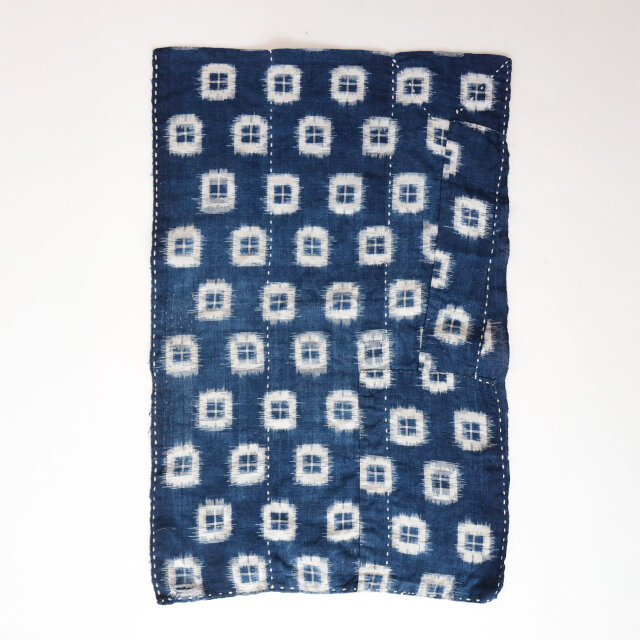 刺し子 雑巾 藍染 絣 古布 昭和中期 ジャパンヴィンテージ