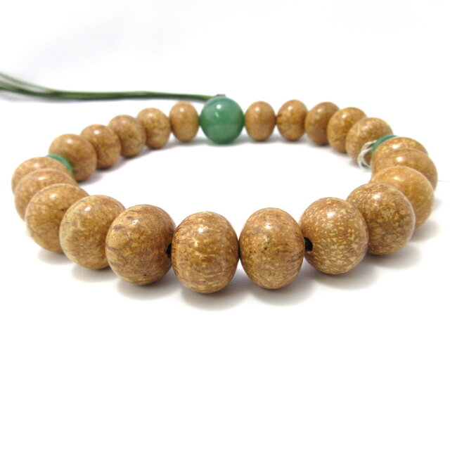 天竺菩提樹 みかん玉 インド翡翠 数珠 念珠 腕輪 ブレスレット 京都