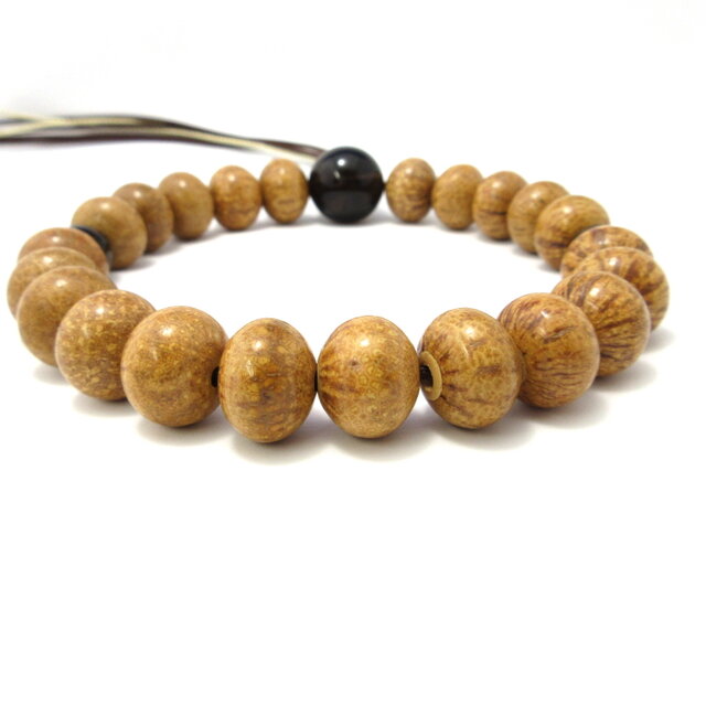 【フォロー割有】観音卍天珠 ブレスレット 天竺菩提樹 みかん玉 茶水晶 数珠 念珠 腕輪 ブレスレット 京都