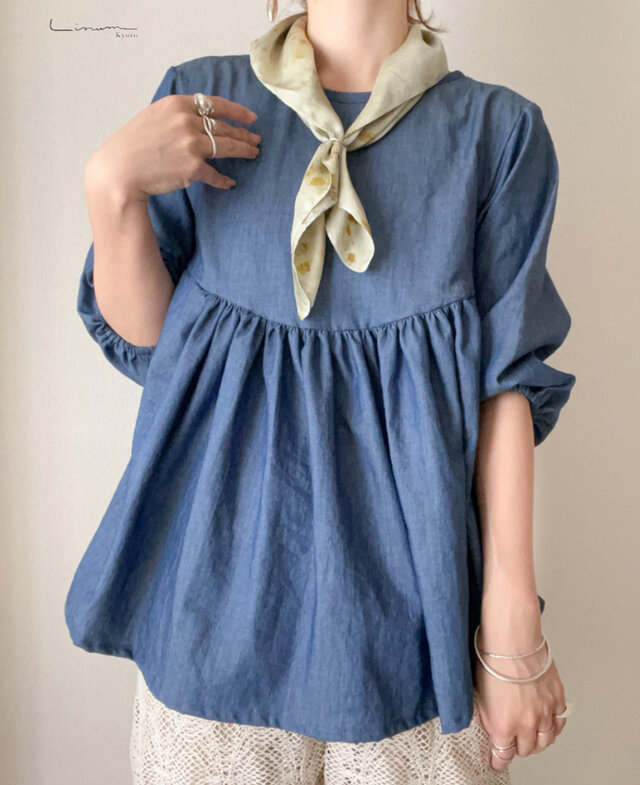 SOOR PLOOM デニムブルー チュニック 5Y SOOR PLOOM デニムブルー チュニック 5Y