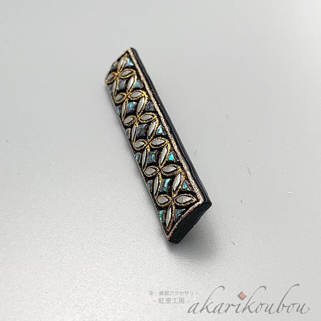 漆器 金箔&プラチナ箔 予約商品》【sv925】漆 螺鈿ペンダント 花透かし彫り 純金箔