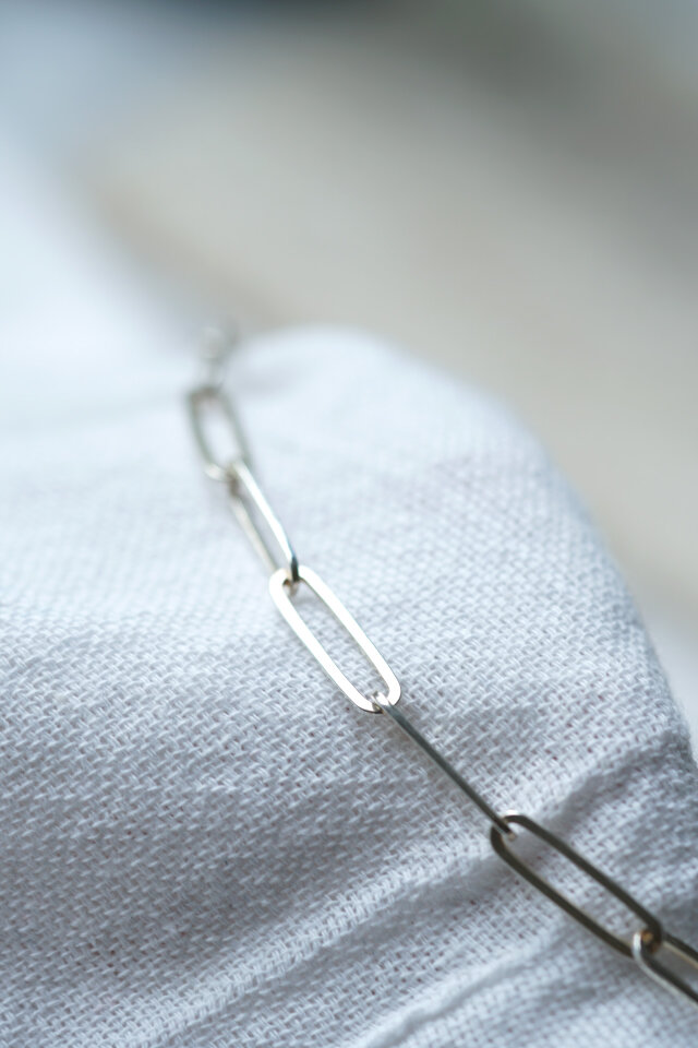 SILVER925 volume ロングクリップチェーンネックレス 41cm | iichi