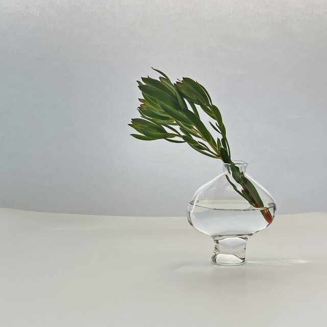 「heart」ガラスの一輪挿し　花瓶　フラワーベース