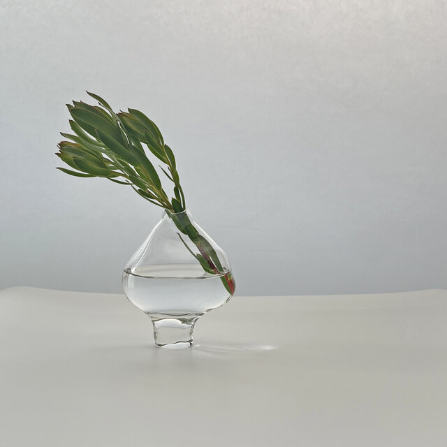 「heart」ガラスの一輪挿し　花瓶　フラワーベース