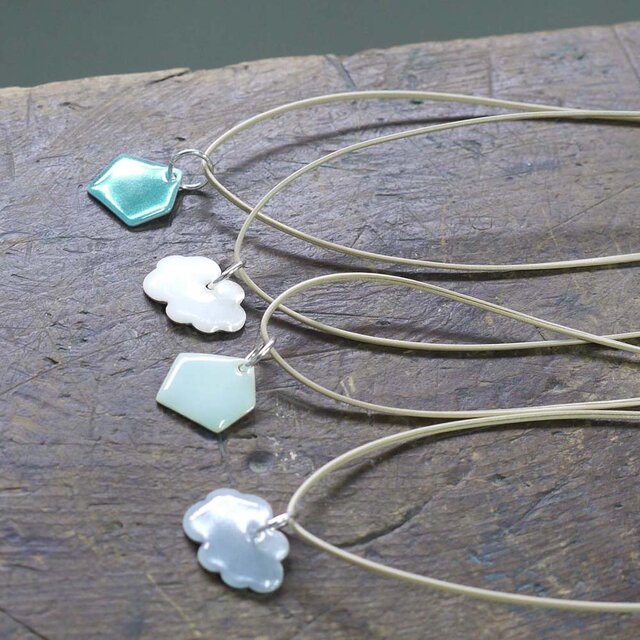 七宝焼 ネックレス 雲（白）SV999 | iichi 日々の暮らしを心地よくする