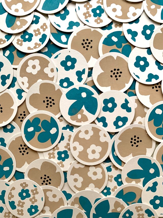 【紙コースター】花柄30枚セット|使い捨て|アウトドア|レジャー|デイユース