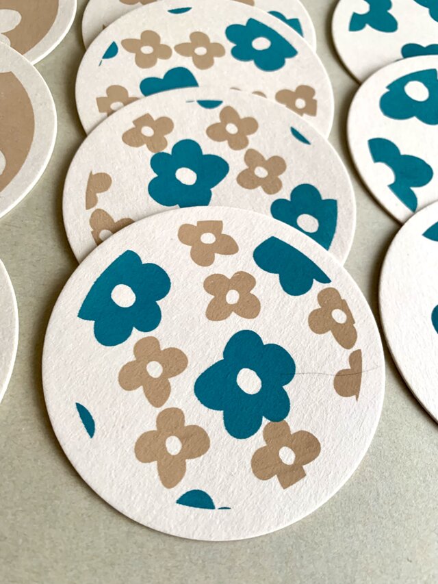 紙コースター】花柄30枚セット|使い捨て|アウトドア|レジャー