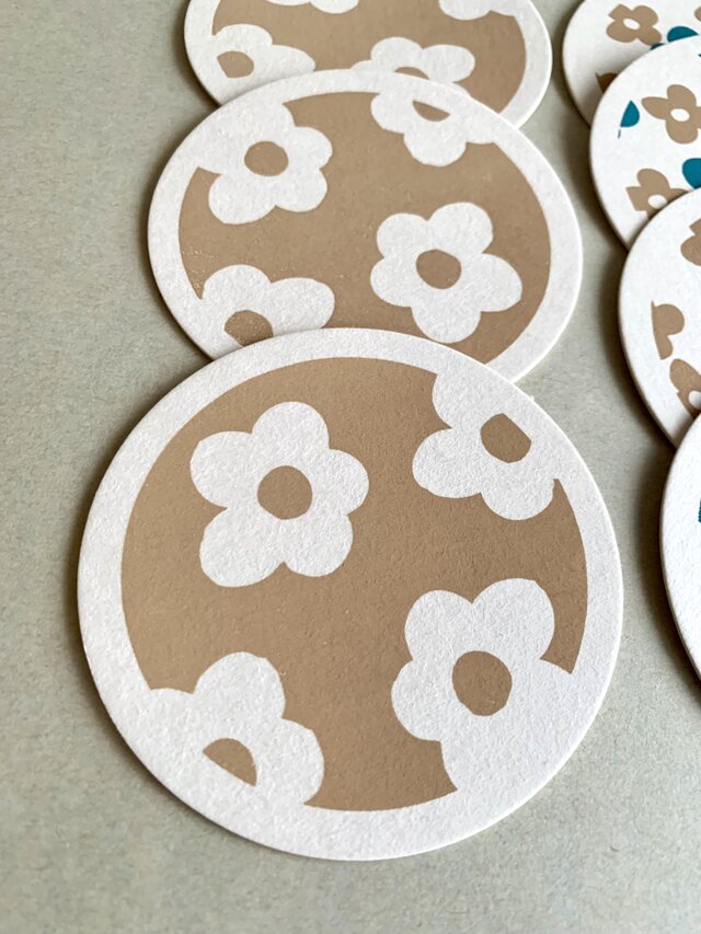 花柄コースター 木製コースター 【選べる花柄 4枚セット】 コースター キッチン小物