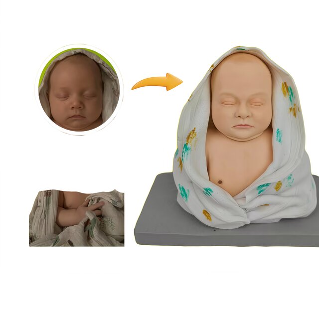 子ども 誕生日プレゼント、出産祝い 妊婦　男の子 女の子 オーダーメイド 似顔絵 人形、赤ちゃん・ベビー 写真 から フィギュア