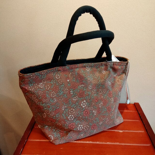 着物　トート型手さげバッグ（大）ファスナー付き