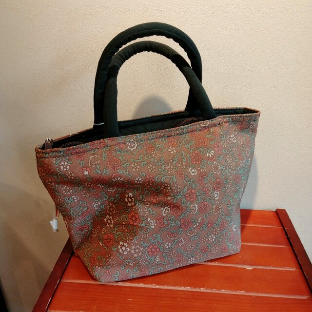 お着物バック　bag 着物 トート型手さげバッグ（大）ファスナー付き | iichi 日々の暮らし