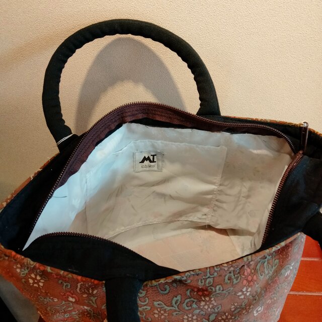 着物 トート型手さげバッグ（大）ファスナー付き | iichi 日々の暮らし