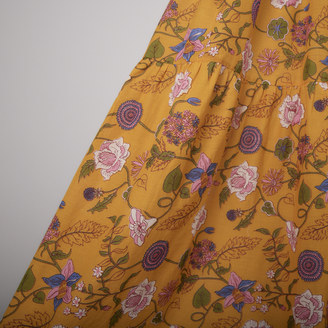 着丈調整可能】蒸し暑い時期にサラサラしたインド綿 プリント