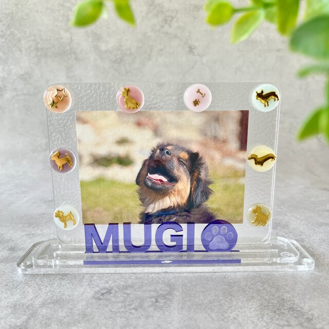 【きみが彩る日々】　うるつやマグネット　フォトフレーム　インテリア　贈りもの　ギフト　雑貨　名入れ