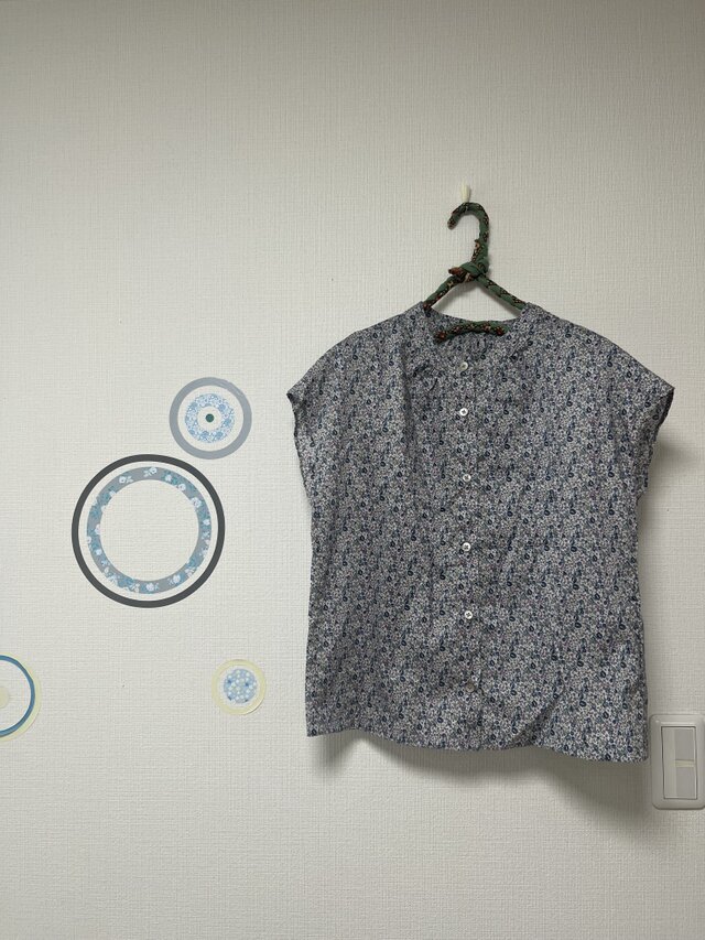 毎日着られる大人服　フレンチスリーブブラウス　リバティタナローン　エロイーズ　ホビーラホビーレ限定色