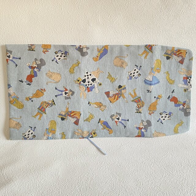 Little Story アリス 水色 文庫本サイズ ブックカバー ハンドメイド Little Story アリス 水色 文庫本サイズ ブックカバー ハンドメイド