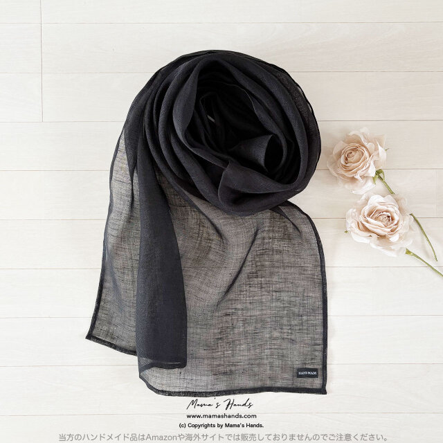 残少⭐️5点売れました⭐️ 透け感が美しい ブラック メッシュ リネン