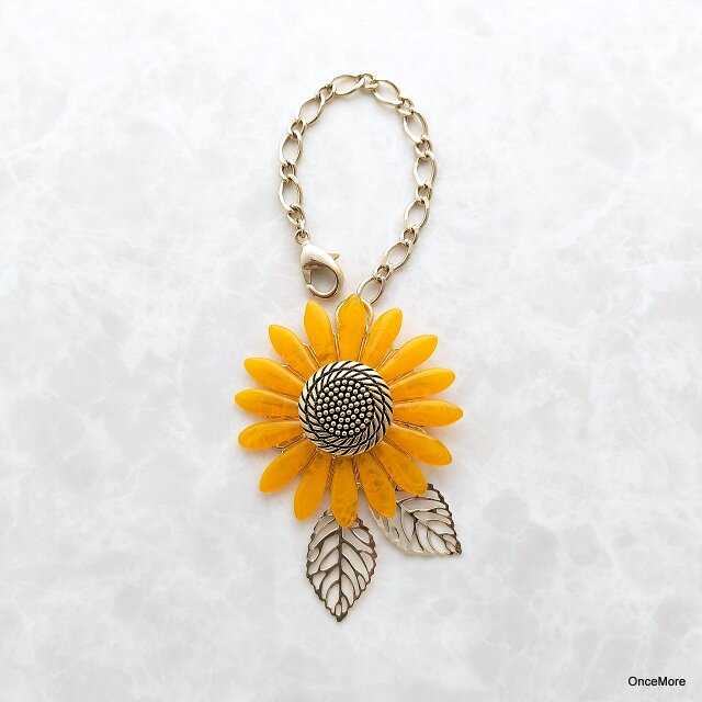 （再販）ひまわりのバッグチャームⅧ（帯飾り可）