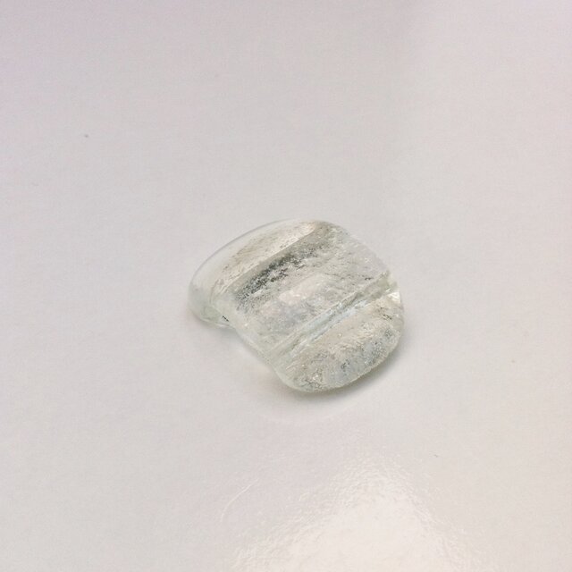 銀箔クリア　ガラス帯留