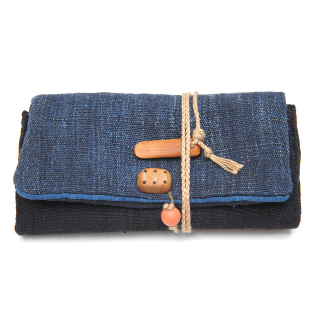 江戸期の大麻布と瑞雲の蛇腹式小物入れ | iichi 日々の暮らしを